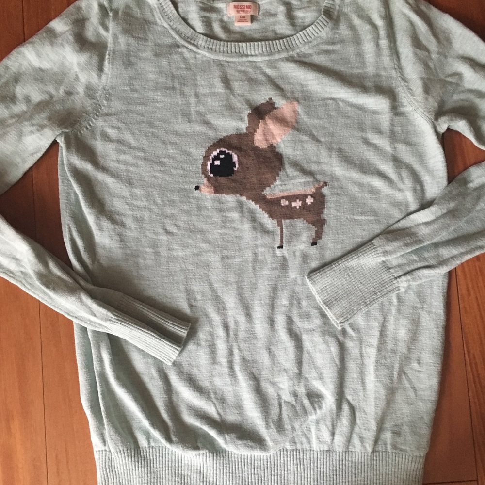 Mint green deer sweater from Target